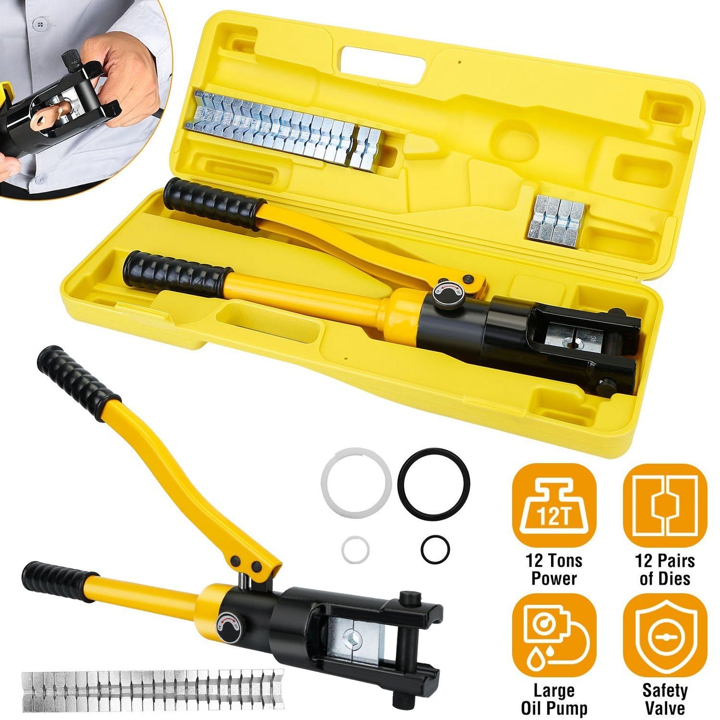 Skorter | 12 Ton Hydraulic Cable Puller