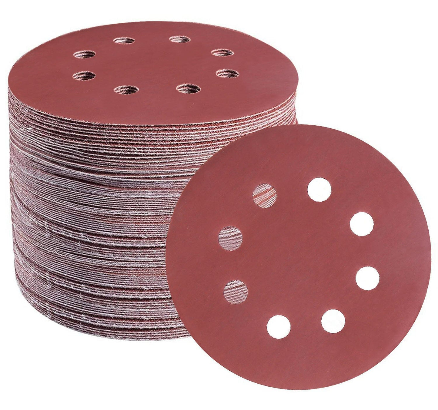 Skorter | 120-pack: 5-inch 8 hole round sandpaper