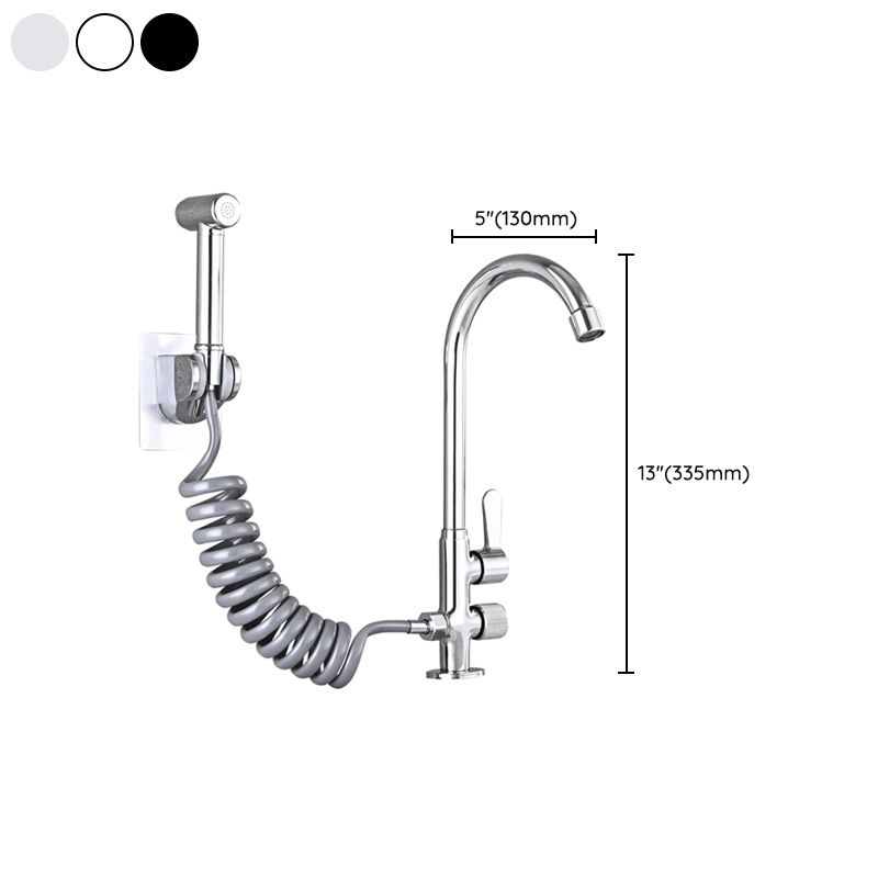 Skorter | Single Cold Water Valve Uniform Color High Arc Deck Mounted Bathtub Faucet