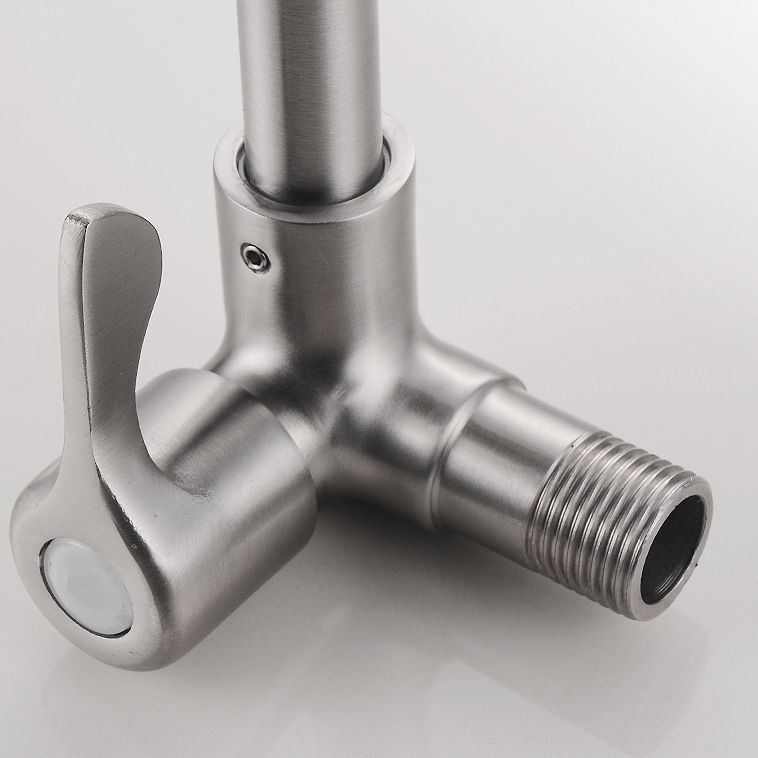 Skorter | Modern Bridge Faucet 304 Stainless Steel Knob Handle Swivel Spout Wall Mounted Faucet
