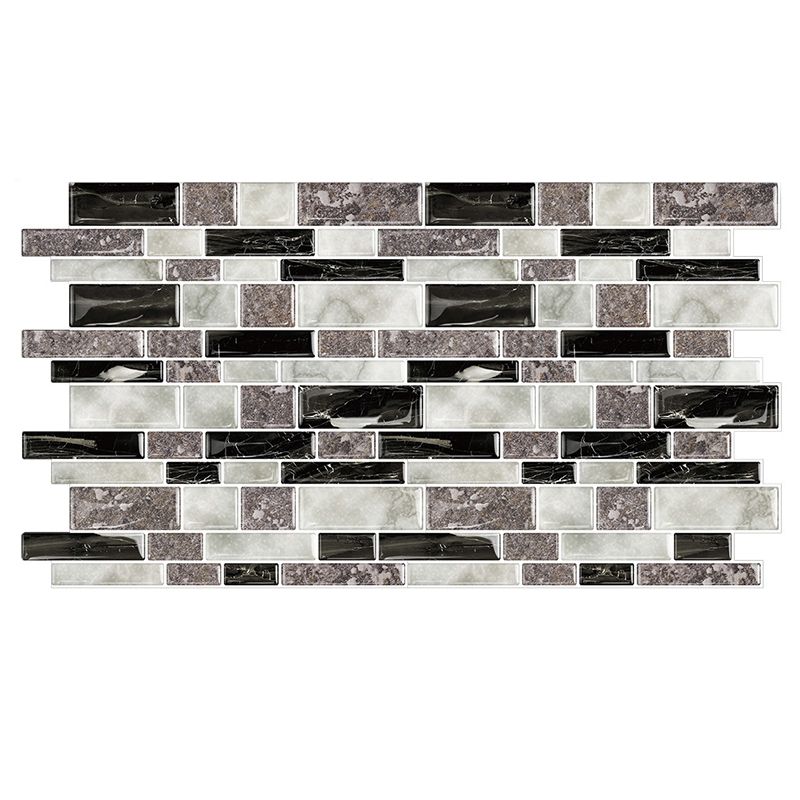 Skorter | 12"x 12" Resin Mosaic Tiles Square Self-adhesive Tiles for Backsplash & Wall Tile