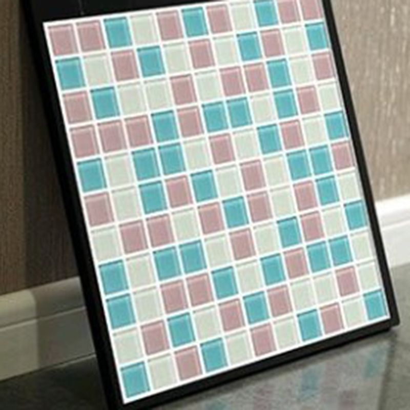 Skorter | 12" x 12" Peel & Stick Glass Square Grid Mosaic Peel and Stick Tile 10-Pack