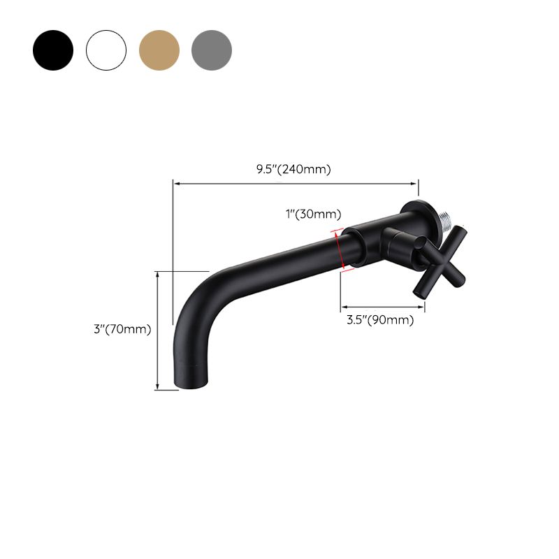 Skorter | Widely used wall-mounted bathroom sink faucet cross handle low arch faucet