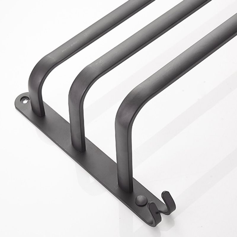 Skorter | Modern black aluminum bathroom furniture set towel bar bathroom fittings