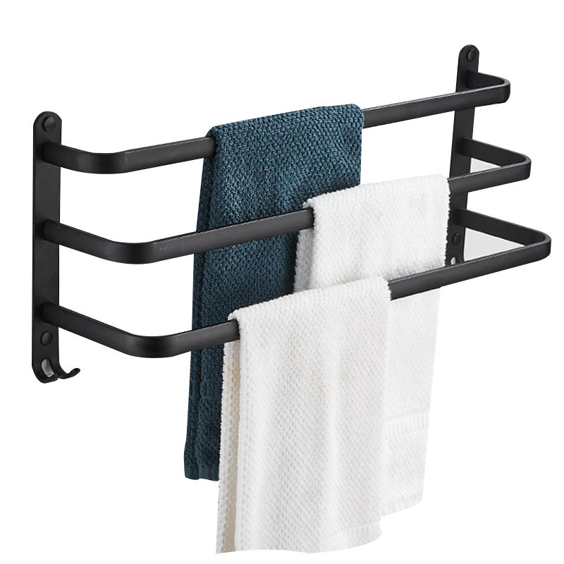 Skorter | Modern black aluminum bathroom furniture set towel bar bathroom fittings