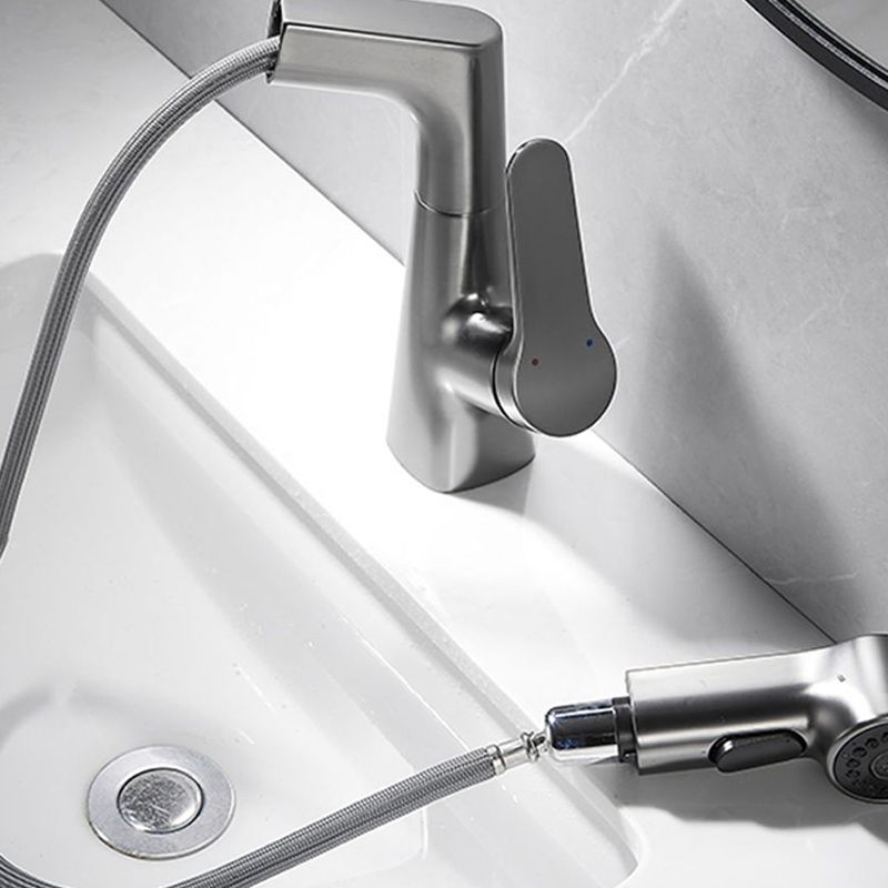 Skorter | 1-Handle Brush Nickel Widespread Faucet Single Hole Bathroom Vessel Faucet with Brass