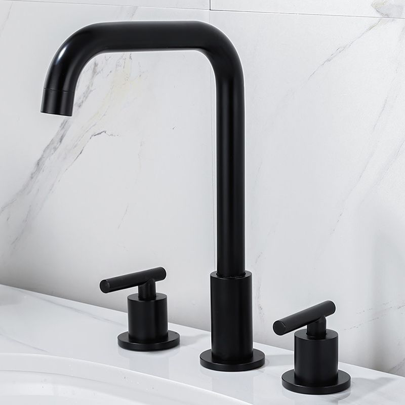 Skorter | Modern 2-Handle Bathroom Sink Faucet 3-Hole Widespread Bathroom Faucet