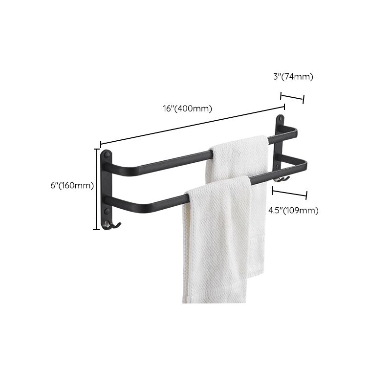 Skorter | Modern black aluminum bathroom furniture set towel bar bathroom fittings