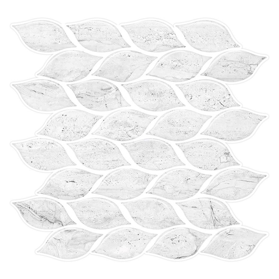 Skorter | 12"x 12" Resin Mosaic Tiles Square Self-adhesive Tiles for Backsplash & Wall Tile