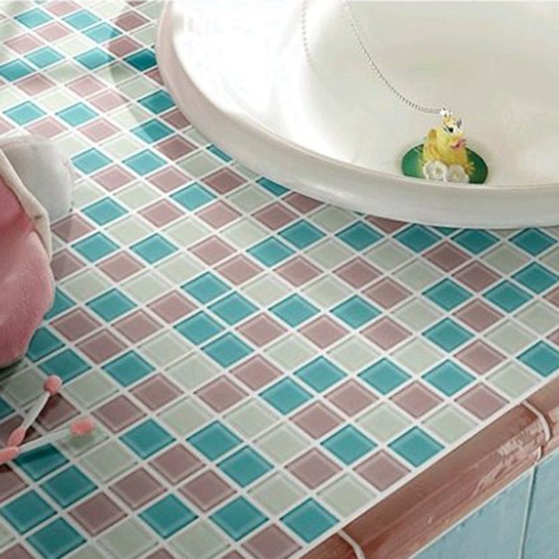 Skorter | 12" x 12" Peel & Stick Glass Square Grid Mosaic Peel and Stick Tile 10-Pack