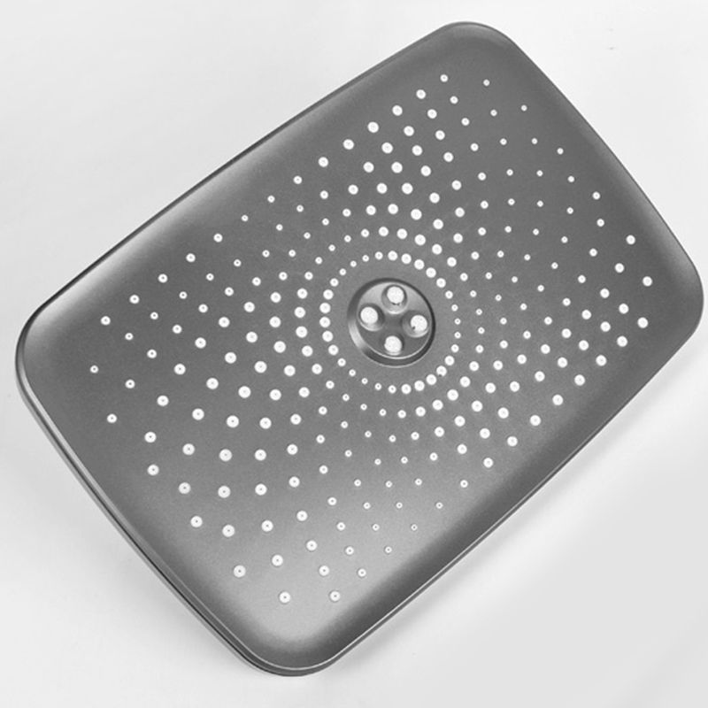 Skorter | Modern Gray Showerhead Combo Standard Spray Pattern Rectangular Large Showerhead