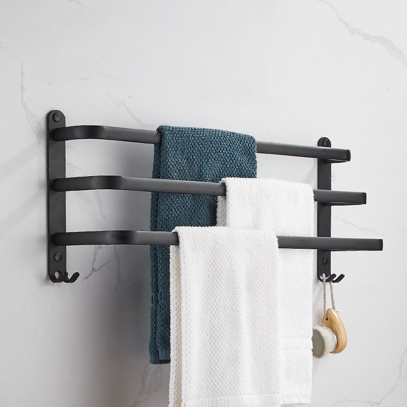 Skorter | Modern black aluminum bathroom furniture set towel bar bathroom fittings