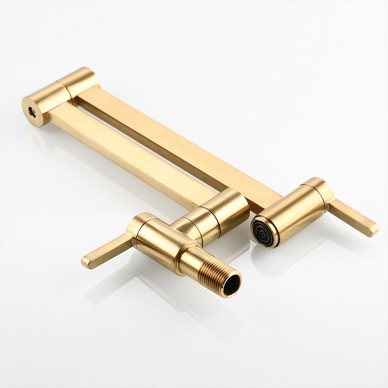 Skorter | 1-handle brushed nickel widespread faucet 1 hole wall-mounted bathroom faucet with brass