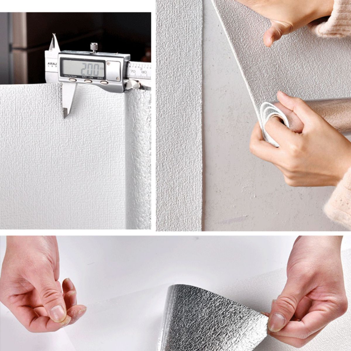 Skorter | Modern Pearl Wainscoting Flax Wall Access Panel Self-Adhesive Wall Panels