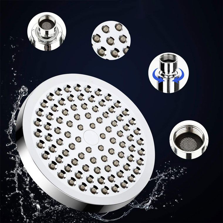 Skorter | 4-Setting Silver Shower Set Concealed Wall Mount Holder Tee with Outlet