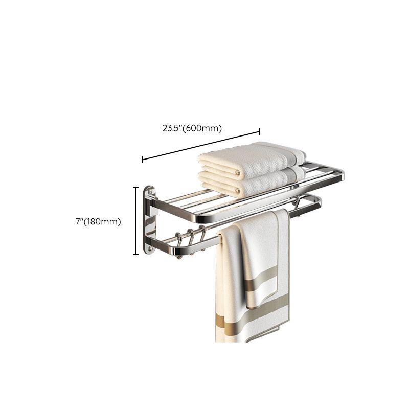 Skorter | Chrome Modern Bathroom Hardware Set Stainless Steel Towel Hook/Towel Bar & Bath Shelf