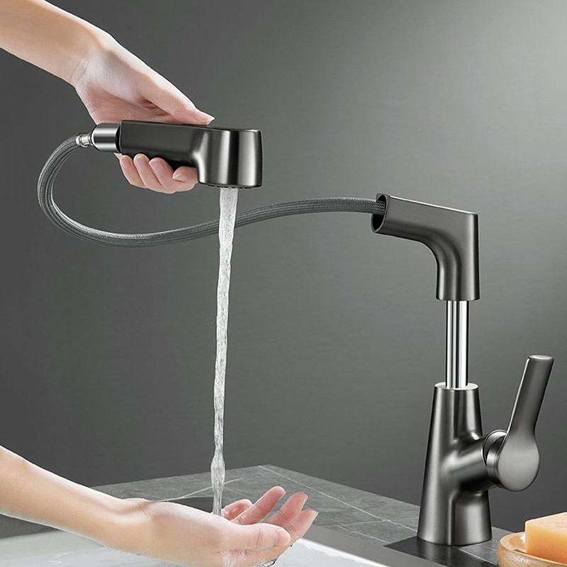 Skorter | 1-Handle Brush Nickel Widespread Faucet Single Hole Bathroom Vessel Faucet with Brass