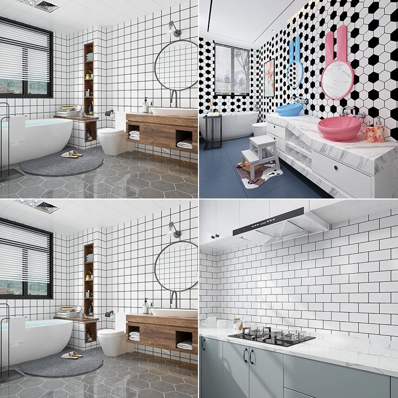 Skorter | 12" x 24" Marbling Single Panel Waterproof Splashback Wall Tile for Bathroom