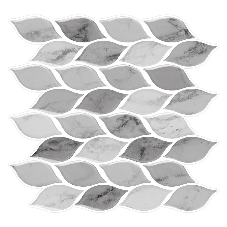Skorter | 12"x 12" Resin Mosaic Tiles Square Self-adhesive Tiles for Backsplash & Wall Tile