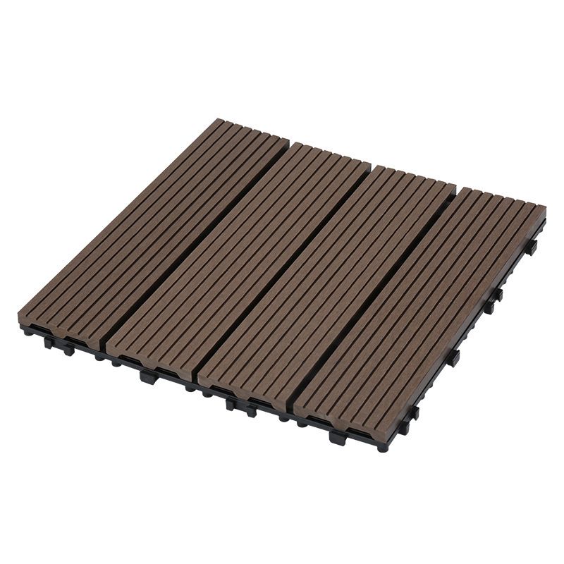 Skorter | 12" X 12" Deck/Patio floor tiles 4-Slat Square for outdoor patio tiles
