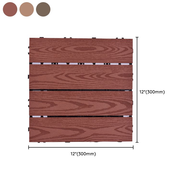 Skorter | 11 Pack 12" X 12" Square Deck/Patio Tiles Snap Fit for Outdoor Patio Tiles