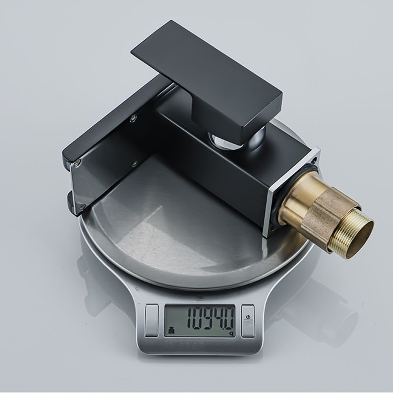 Skorter | Waterfall basin mixer tap square lever handle with LED three-color light