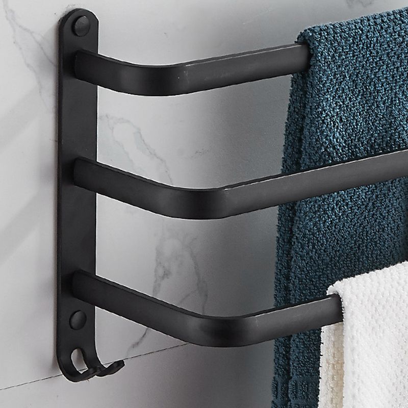 Skorter | Modern black aluminum bathroom furniture set towel bar bathroom fittings