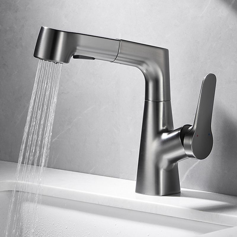 Skorter | 1-Handle Brush Nickel Widespread Faucet Single Hole Bathroom Vessel Faucet with Brass