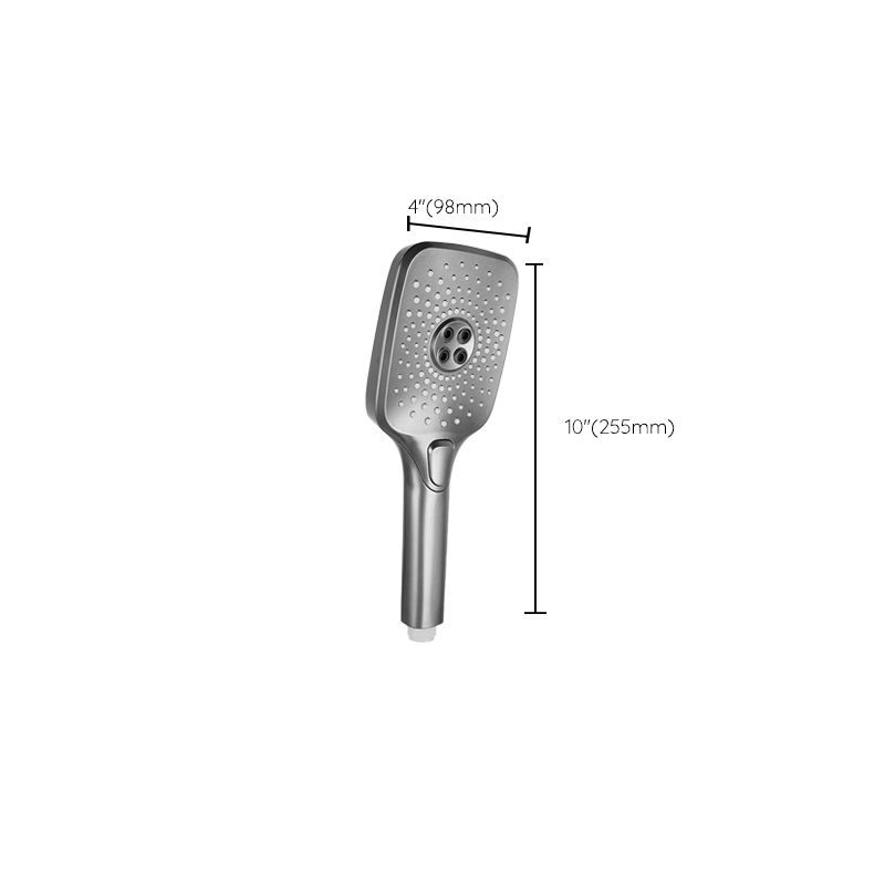 Skorter | Modern Gray Showerhead Combo Standard Spray Pattern Rectangular Large Showerhead