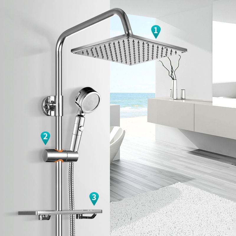 Skorter | Contemporary Style Shower Head Bathroom Fixed Shower Head with Round and Square Shape