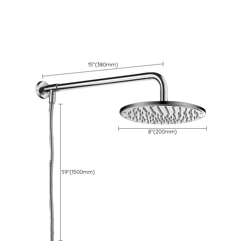 Skorter | Contemporary Style Shower Head Bathroom Fixed Shower Head with Round and Square Shape