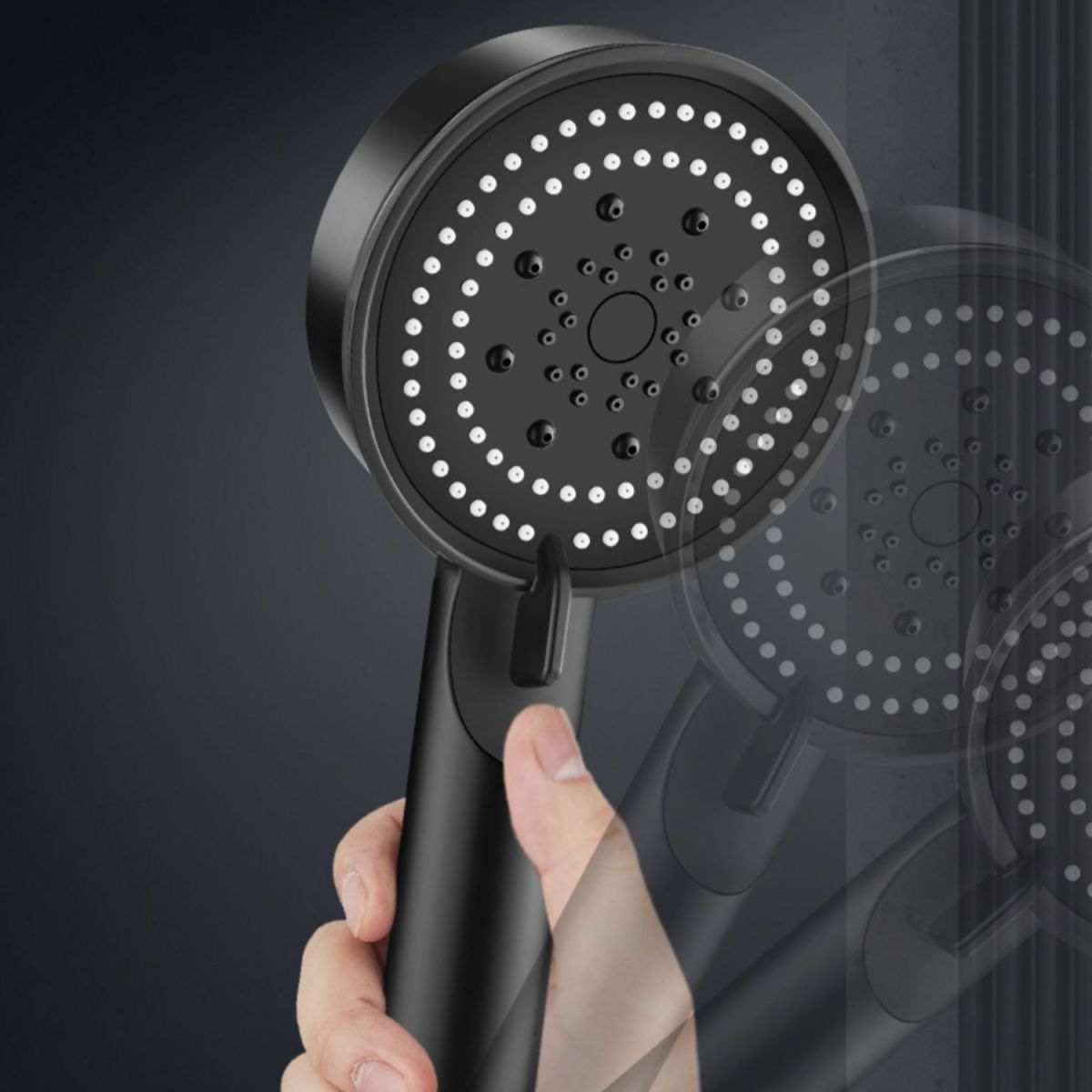 Skorter | Round Hand Shower Adjustable Spray Pattern Wall Mounted Shower Head