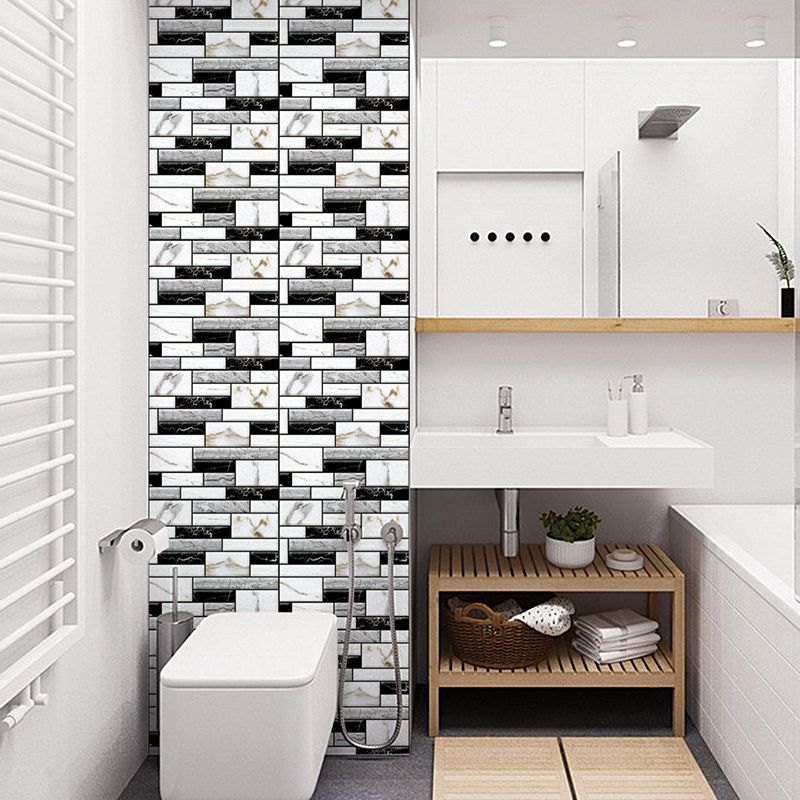 Skorter | Pattern Matte Color Stone Peel and Stick Mosaic Tile Peel and Stick Tile Set of 5