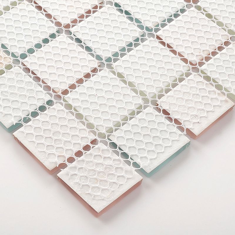 Skorter | 12" x 12" Peel & Stick Glass Square Grid Mosaic Peel and Stick Tile 10-Pack