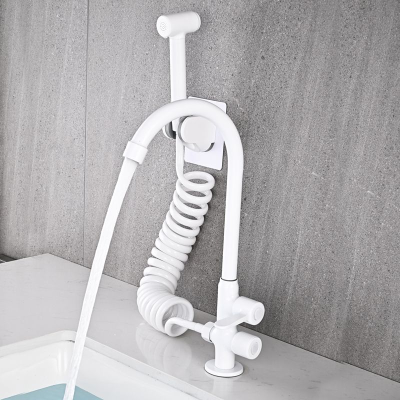 Skorter | Single Cold Water Valve Uniform Color High Arc Deck Mounted Bathtub Faucet