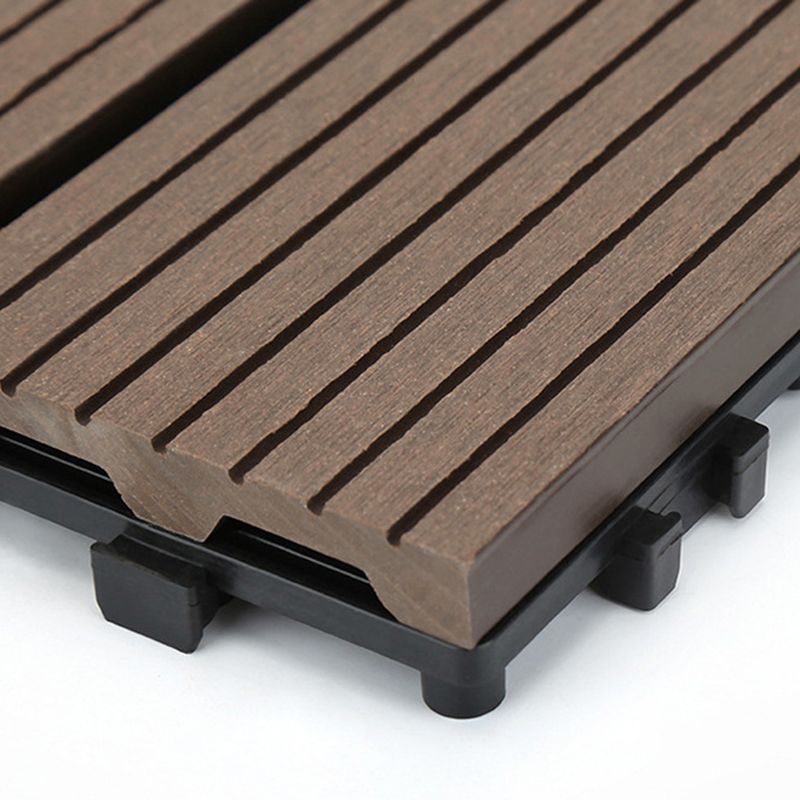 Skorter | 12" X 12" Deck/Patio floor tiles 4-Slat Square for outdoor patio tiles