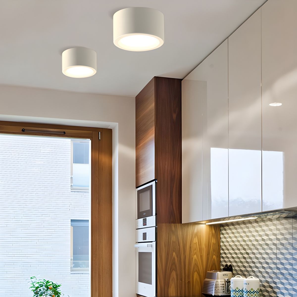 Skorter | LED Flush Mount Ceiling Light - Nordic Style Fixture for Indoor Spaces & Modern Home Decor