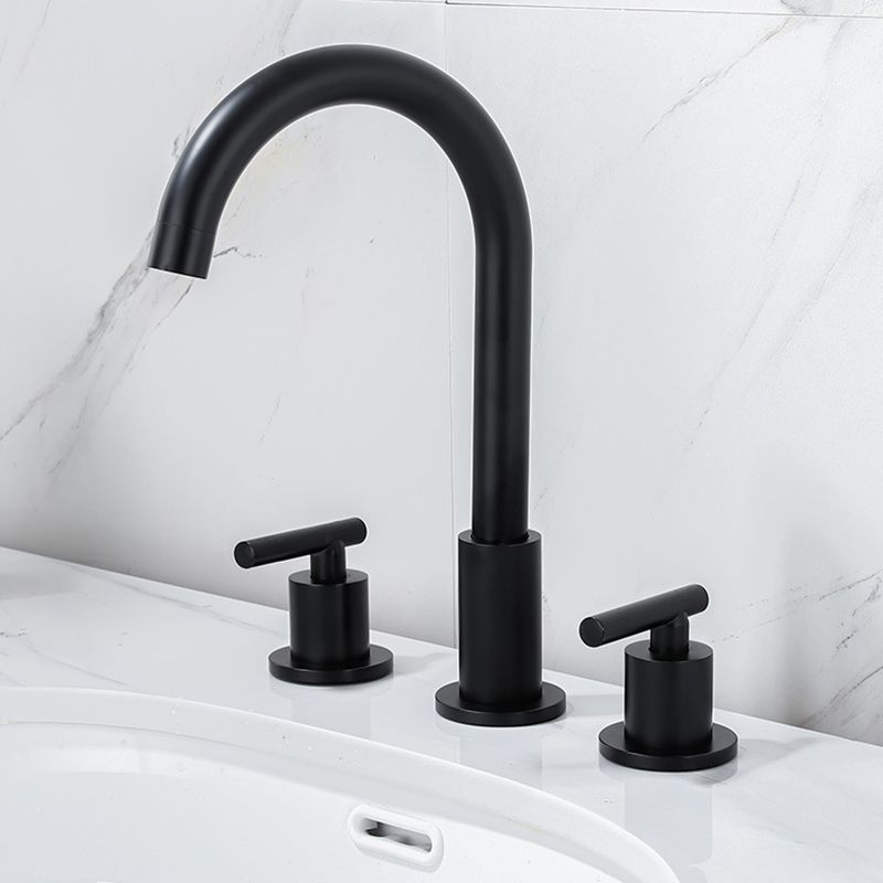 Skorter | Modern 2-Handle Bathroom Sink Faucet 3-Hole Widespread Bathroom Faucet