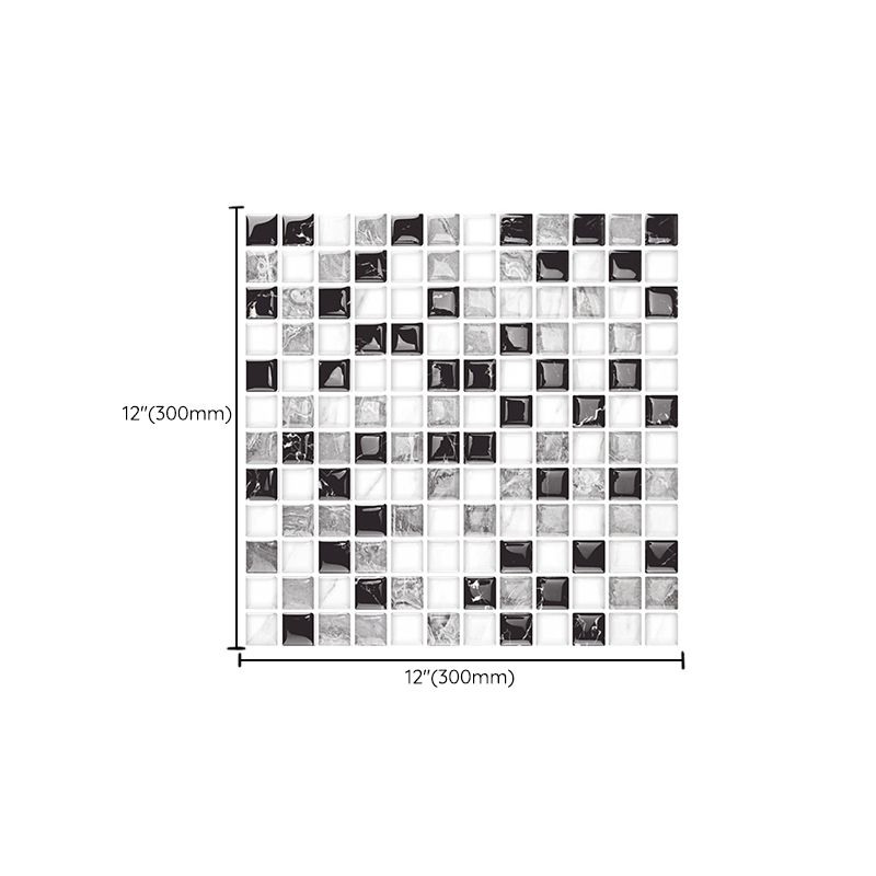 Skorter | 12"x 12" Resin Mosaic Tiles Square Self-Adhesive Tiles for Backsplash & Wall Tile