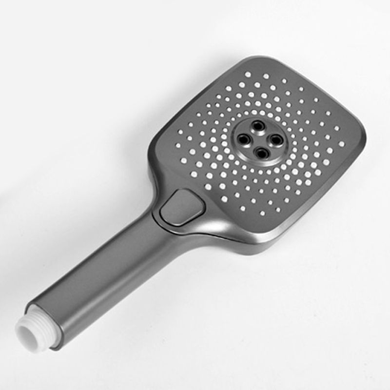 Skorter | Modern Gray Showerhead Combo Standard Spray Pattern Rectangular Large Showerhead