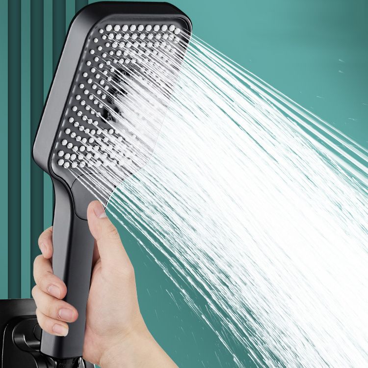 Skorter | Modern Rectangular Hand Shower in Black 3 Spray Wall Mounted Hand Shower