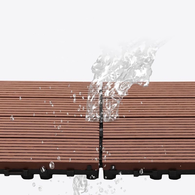 Skorter | Composite Plank Tiles Striped Pattern Square Deck Flooring Outdoor Patio