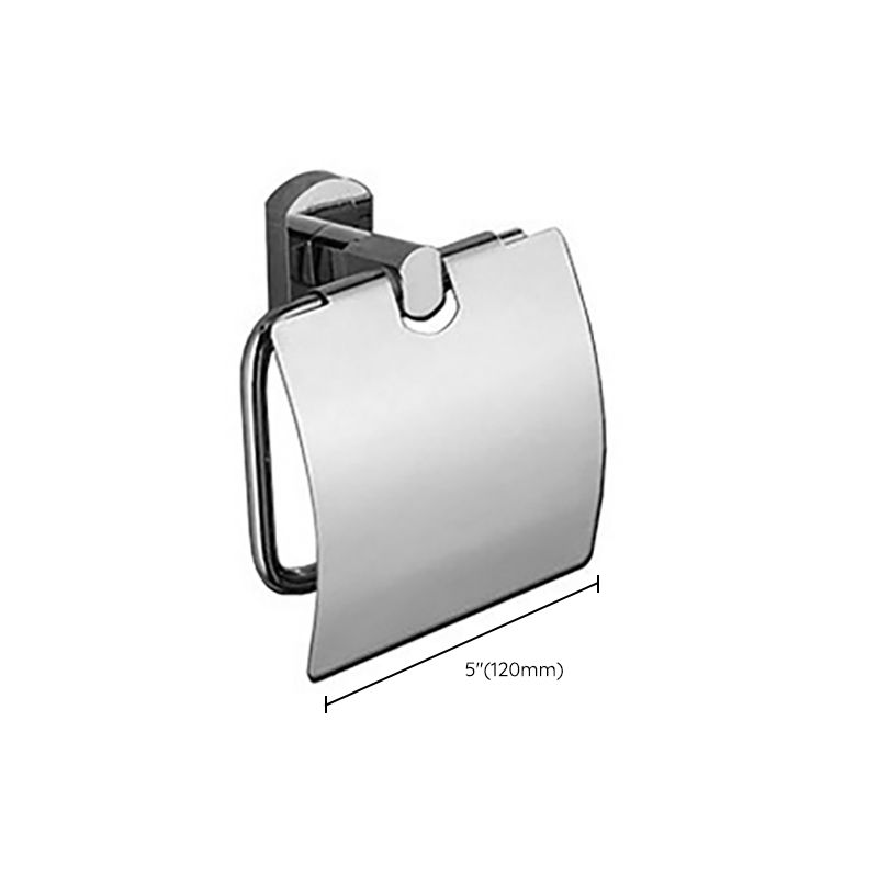 Skorter | Polished Chrome Modern Bathroom Accessory Set Silver Towel Holder/Bath Shelf