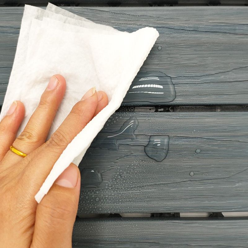 Skorter | 12" X 12" 4-Slat Square PVC Floor Tiles Snap-Fit Installation Floor Tiles