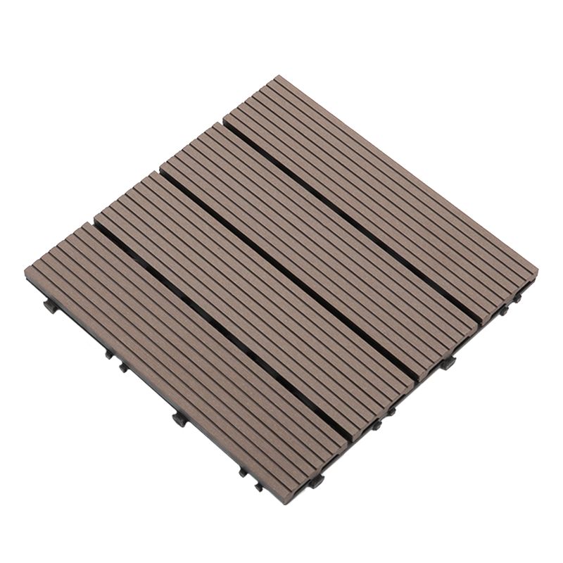 Skorter | Composite Plank Tiles Striped Pattern Square Deck Flooring Outdoor Patio