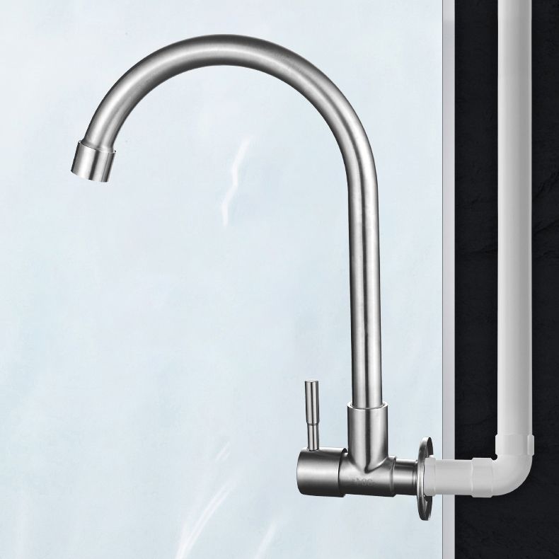 Skorter | Modern Bridge Faucet 304 Stainless Steel Knob Handle Swivel Spout Wall Mounted Faucet
