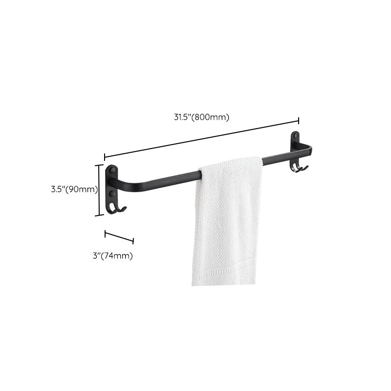 Skorter | Modern black aluminum bathroom furniture set towel bar bathroom fittings