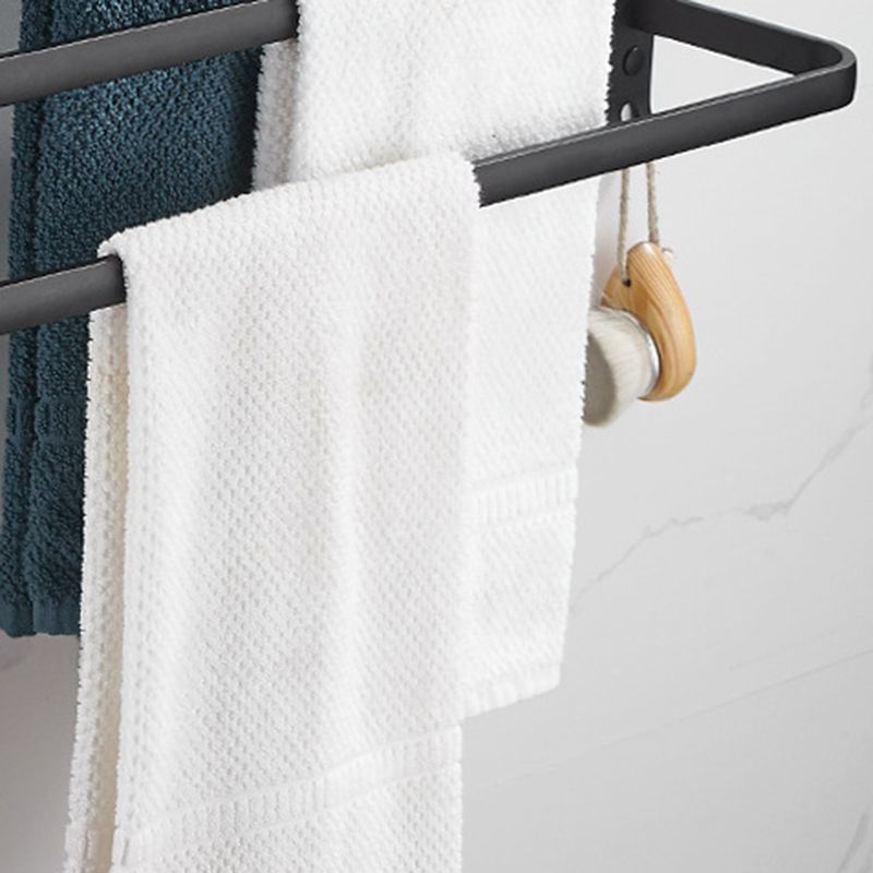 Skorter | Modern black aluminum bathroom furniture set towel bar bathroom fittings