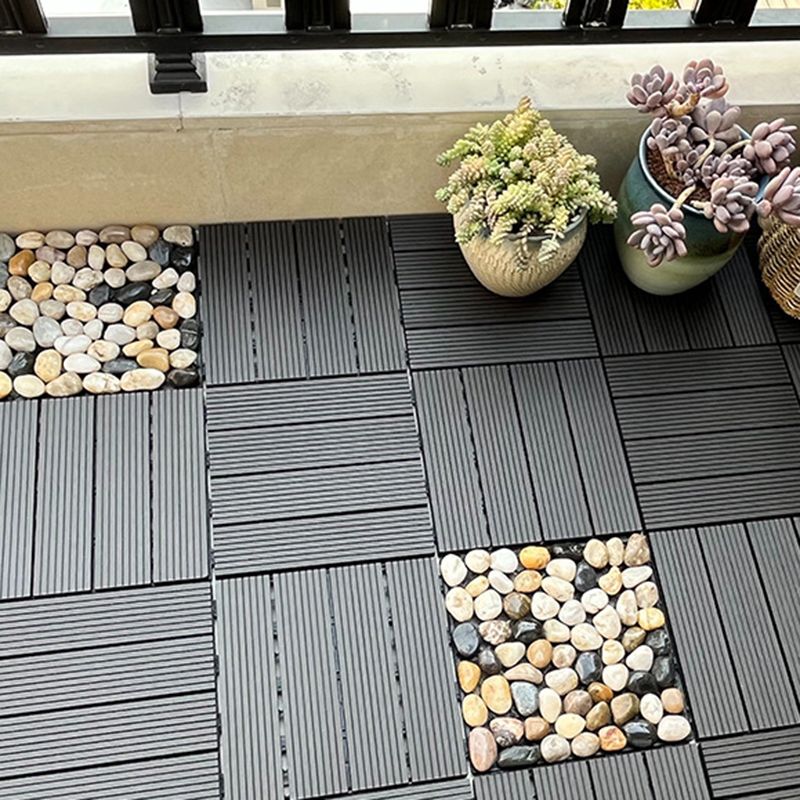 Skorter | 12" X 12" Deck/Patio floor tiles 4-Slat Square for outdoor patio tiles
