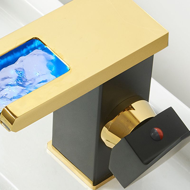 Skorter | Modern Waterfall Spout Sink Faucet with LED Brass Sink Faucet